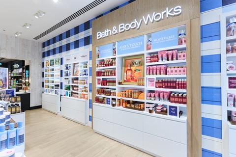Bath & Body Works store display
